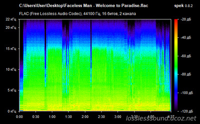 Faceless Man - Welcome to Paradise - spectrogram
